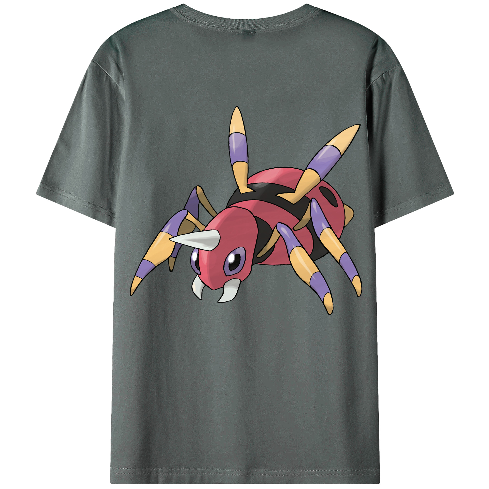 （画像用） ポケットモンスター Pokémon 綿100％ メンズ半袖Tシャツ（バックプリント） 通気性